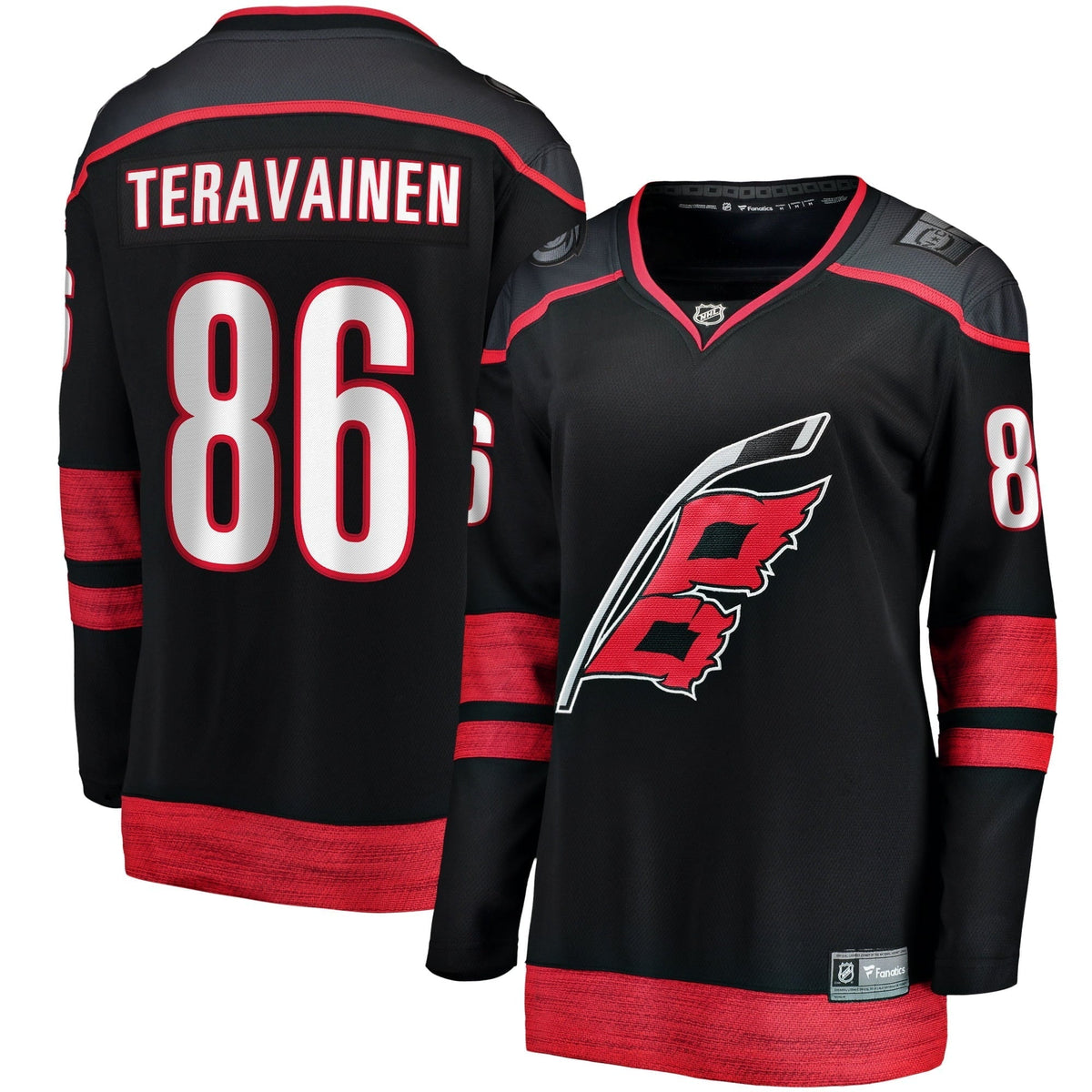 Women's Fanatics Branded Teuvo Teravainen Black Carolina Hurricanes Home Breakaway Player Jersey