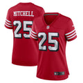 Women s Nike Elijah Mitchell Scarlet San Francisco 49ers Alternate Team Game Jersey
