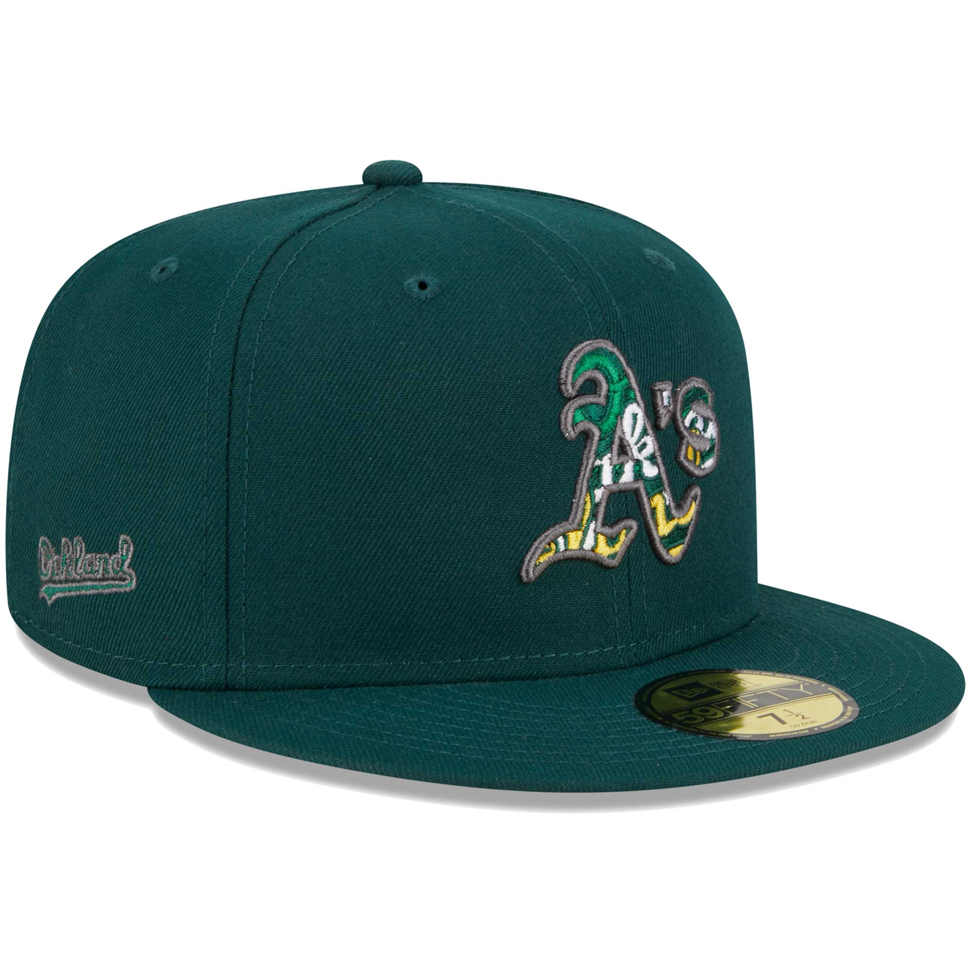 Oakland Athletics New Era Script Fill 59FIFTY Fitted Hat - Green