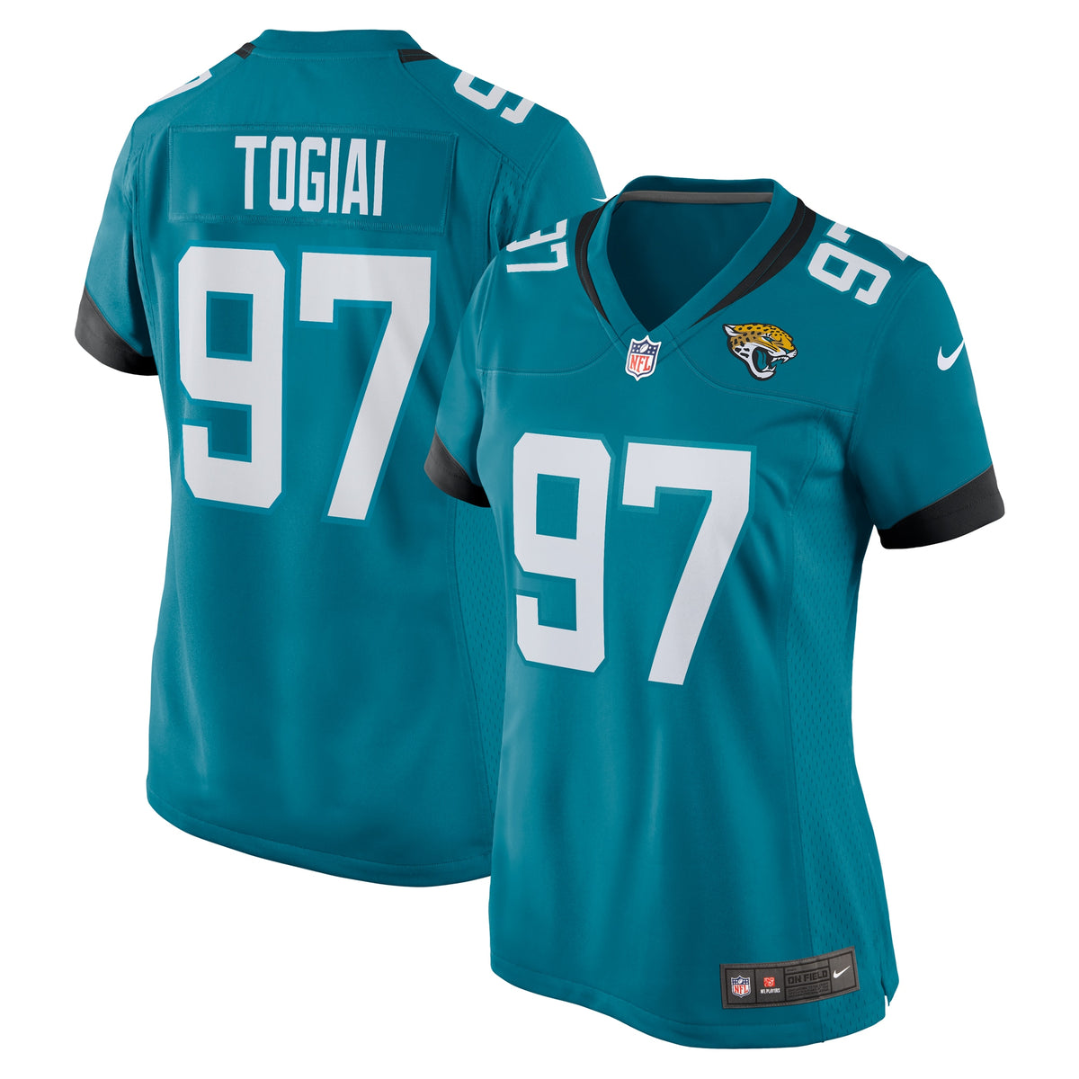 Tommy Togiai Jacksonville Jaguars Nike Women s Team Game Jersey    Teal