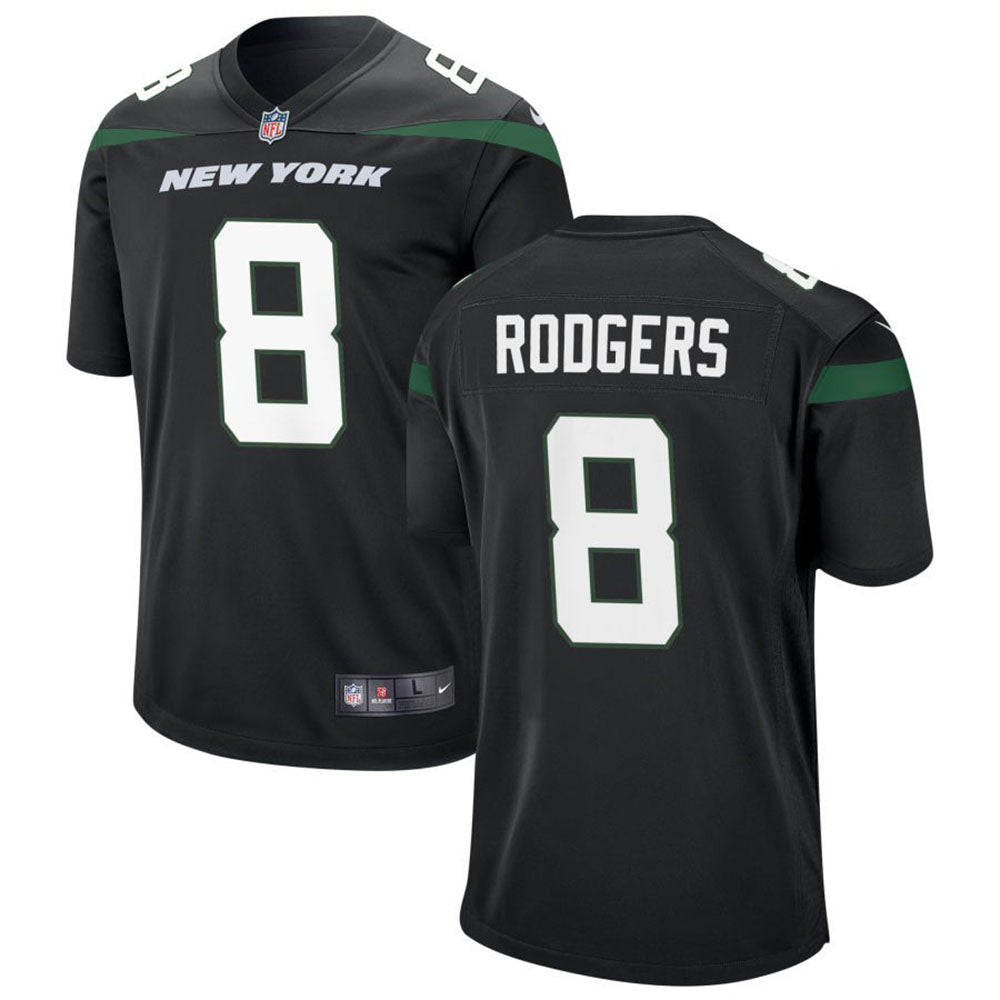 Youth New York Jets Aaron Rodgers Game Jersey   Black