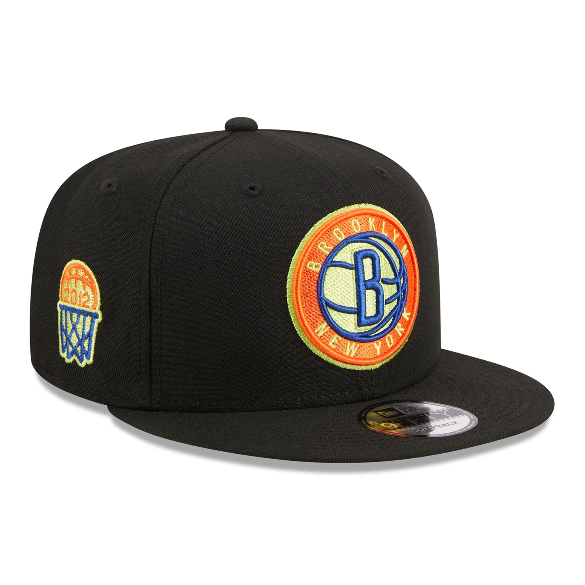 Brooklyn Nets New Era Neon Pop 9FIFTY Snapback Hat - Black