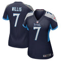 Women s Tennessee Titans Malik Willis Player Game Jersey Navy