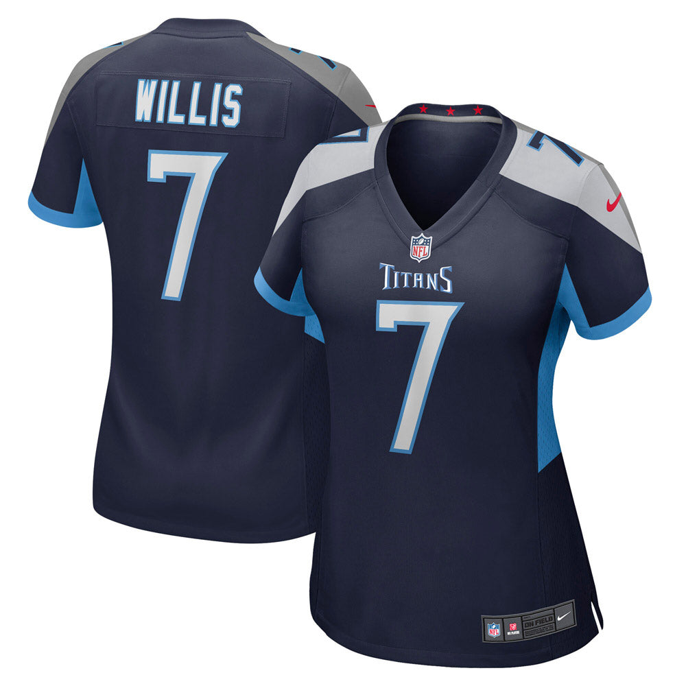 Women s Tennessee Titans Malik Willis Player Game Jersey Navy
