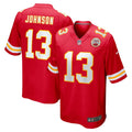 Men s Nike Nazeeh Johnson Red Kansas City Chiefs Game Player Jersey