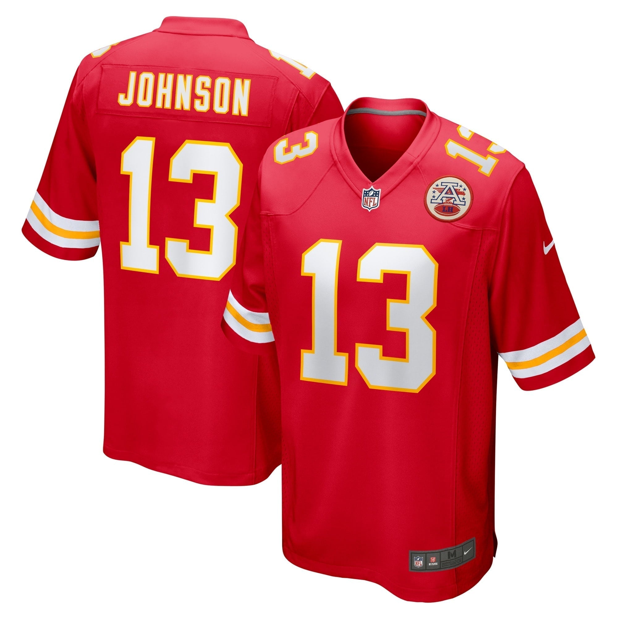 Men s Nike Nazeeh Johnson Red Kansas City Chiefs Game Player Jersey