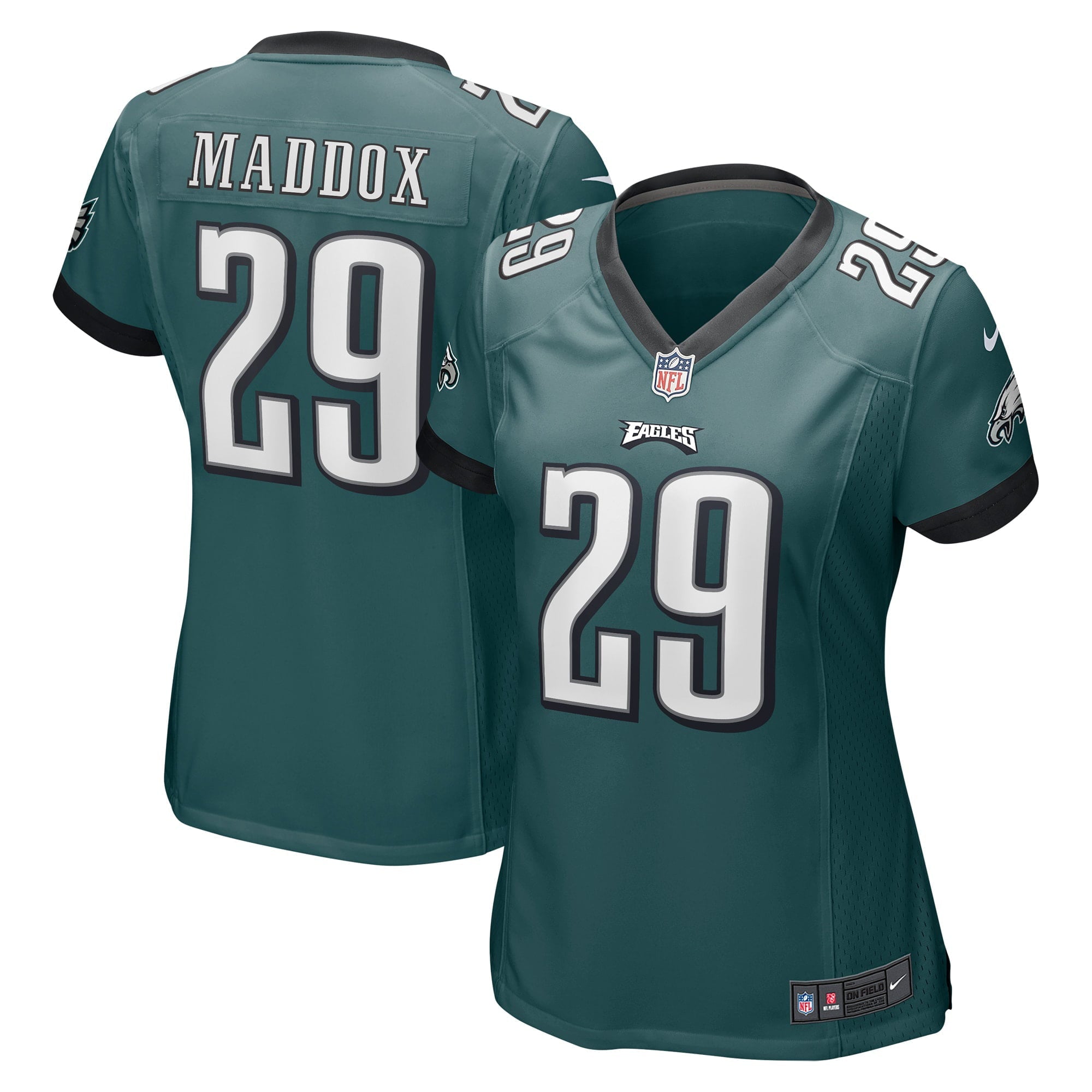 Women s Nike Avonte Maddox Midnight Green Philadelphia Eagles Game Jersey