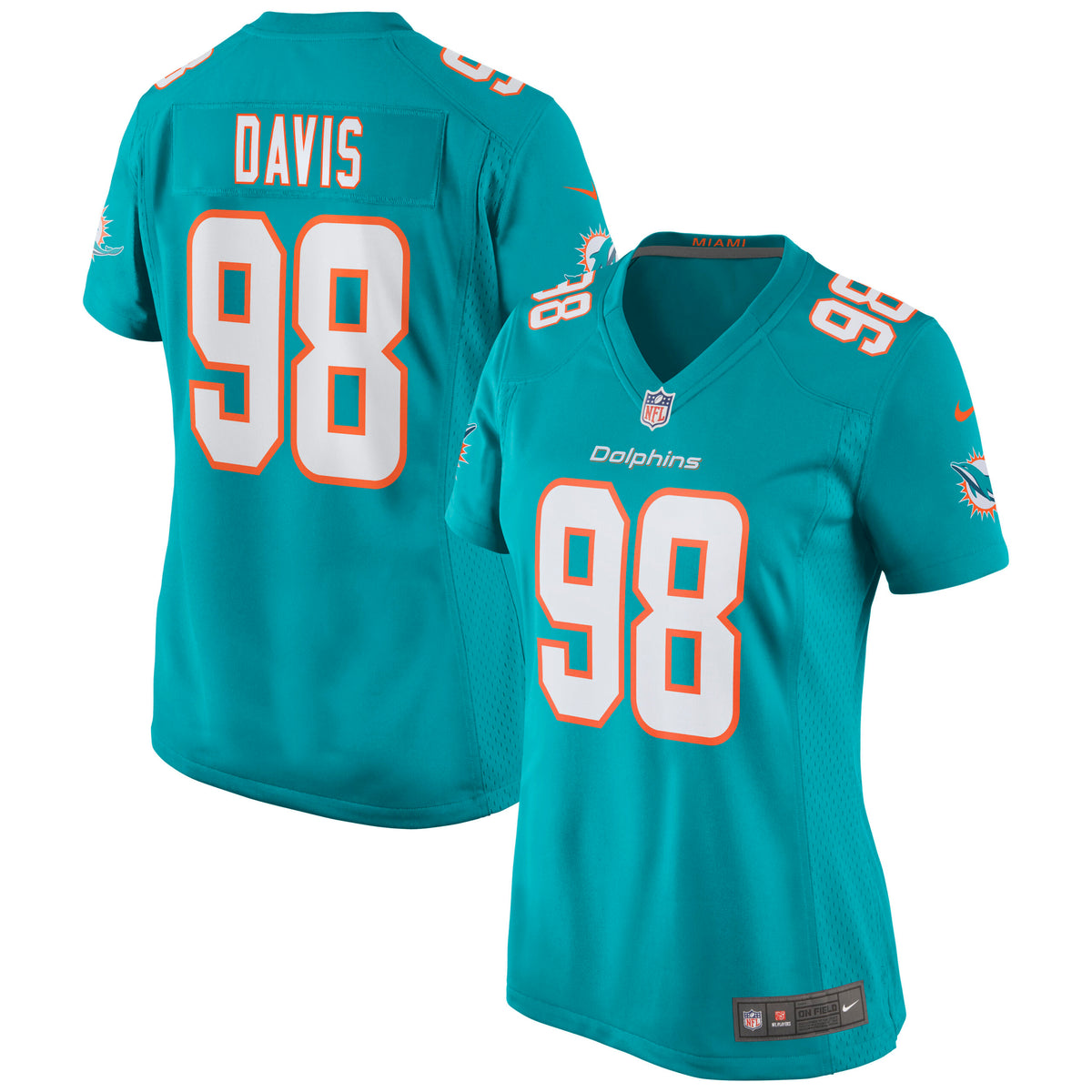 Raekwon Davis Miami Dolphins Nike Women s Game Jersey   Aqua