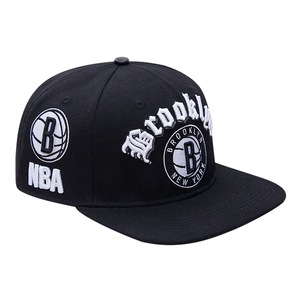 Brooklyn Nets Pro Standard Old English Snapback Hat - Black