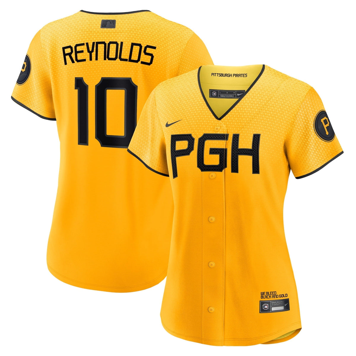 Women's Nike Bryan Reynolds Gold Pittsburgh Pirates 2023 City Connect Replica Player Jersey