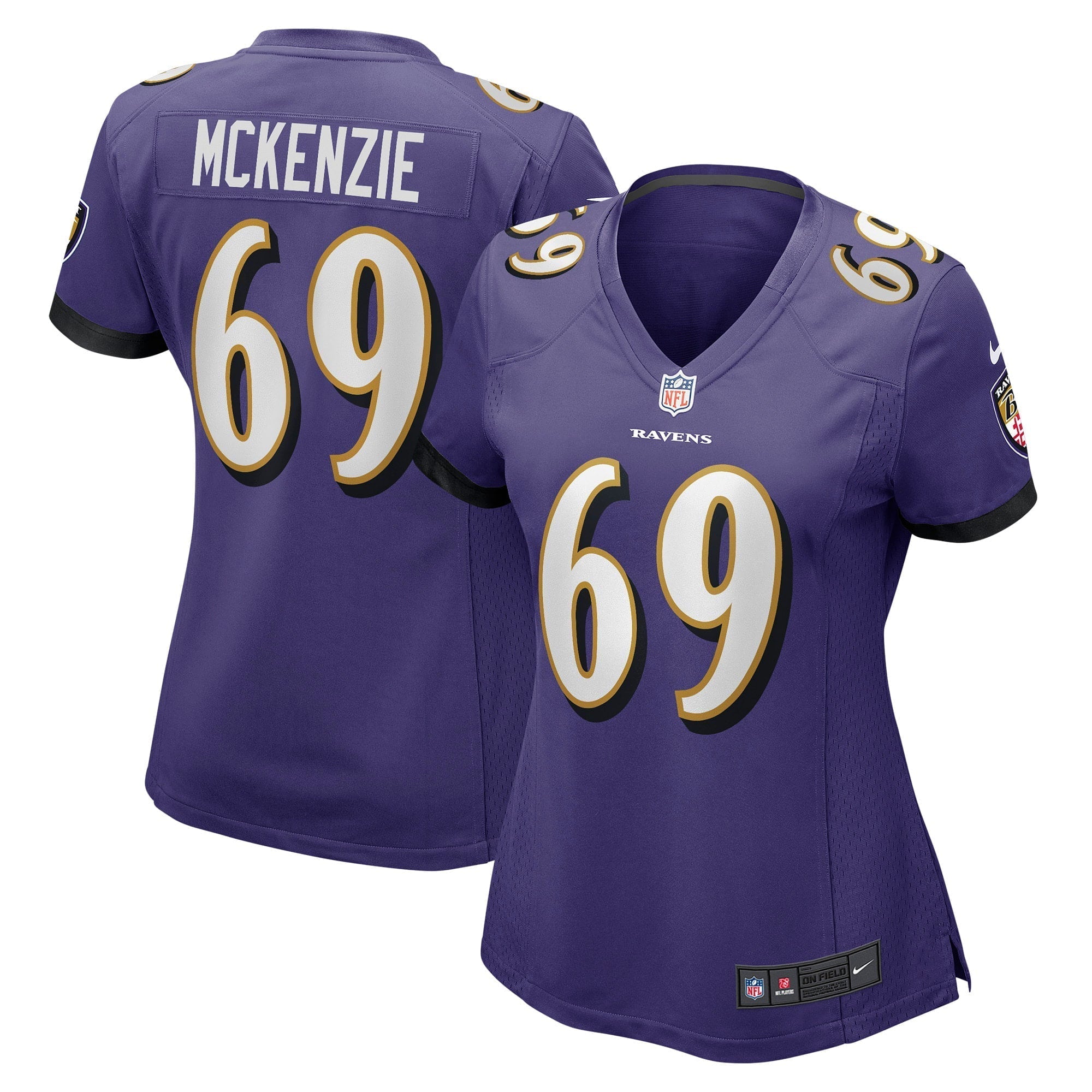 Women s Nike Kahlil McKenzie Purple Baltimore Ravens Game Jersey