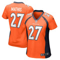 Women s Nike Damarri Mathis Orange Denver Broncos Game Player Jersey