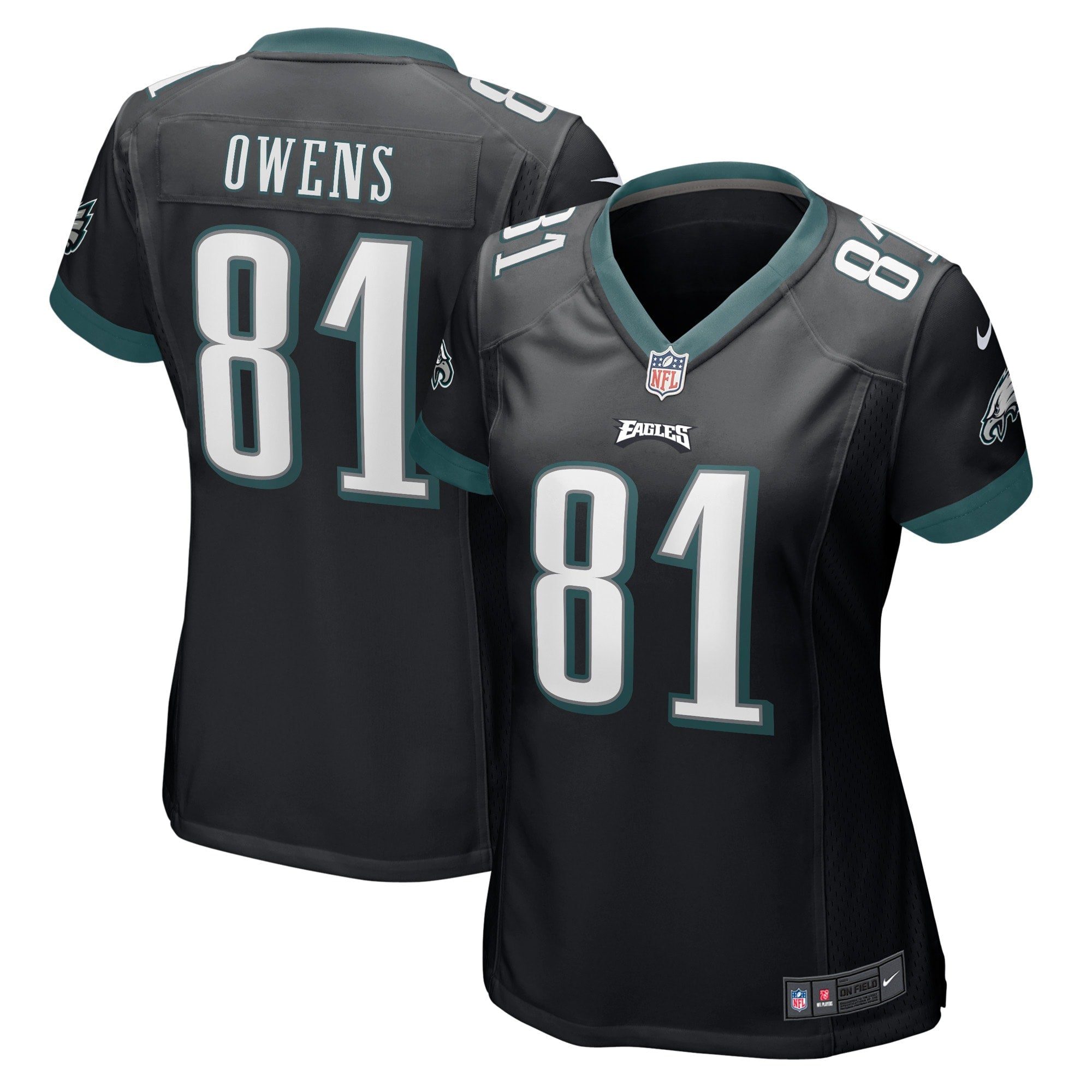 Women s Nike Terrell Owens Black Philadelphia Eagles Retired Player Jersey