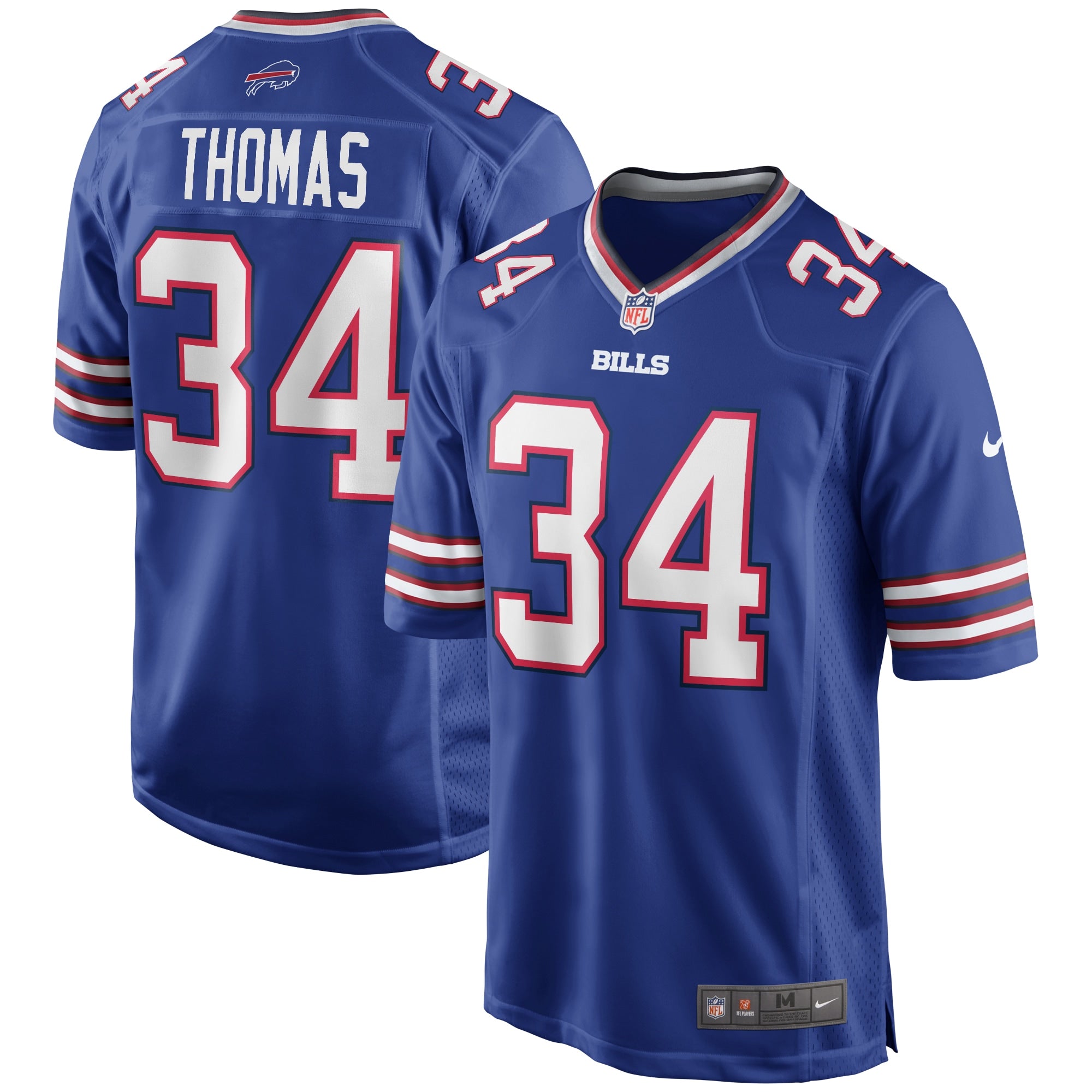 Thurman Thomas Buffalo Bills Nike Game Retired Player Jersey   Royal
