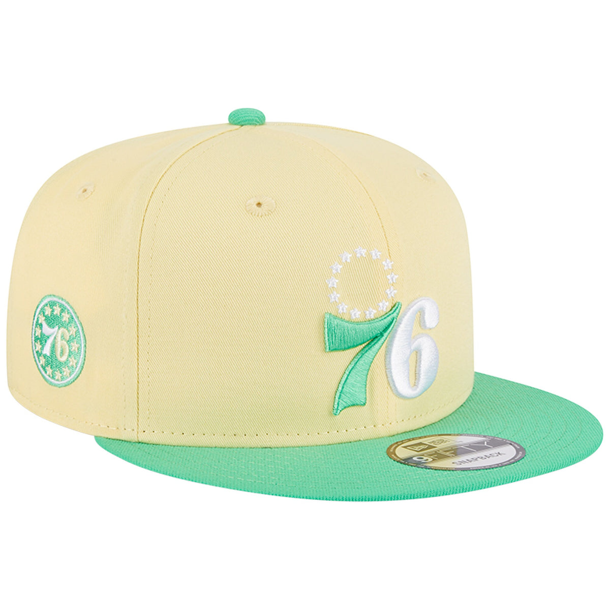 Philadelphia 76ers New Era 9FIFTY Hat - Yellow/Green