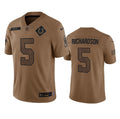 Men s Indianapolis Colts Anthony Richardson 2023 Brown Salute To Sertvice Limited Stitched Jersey
