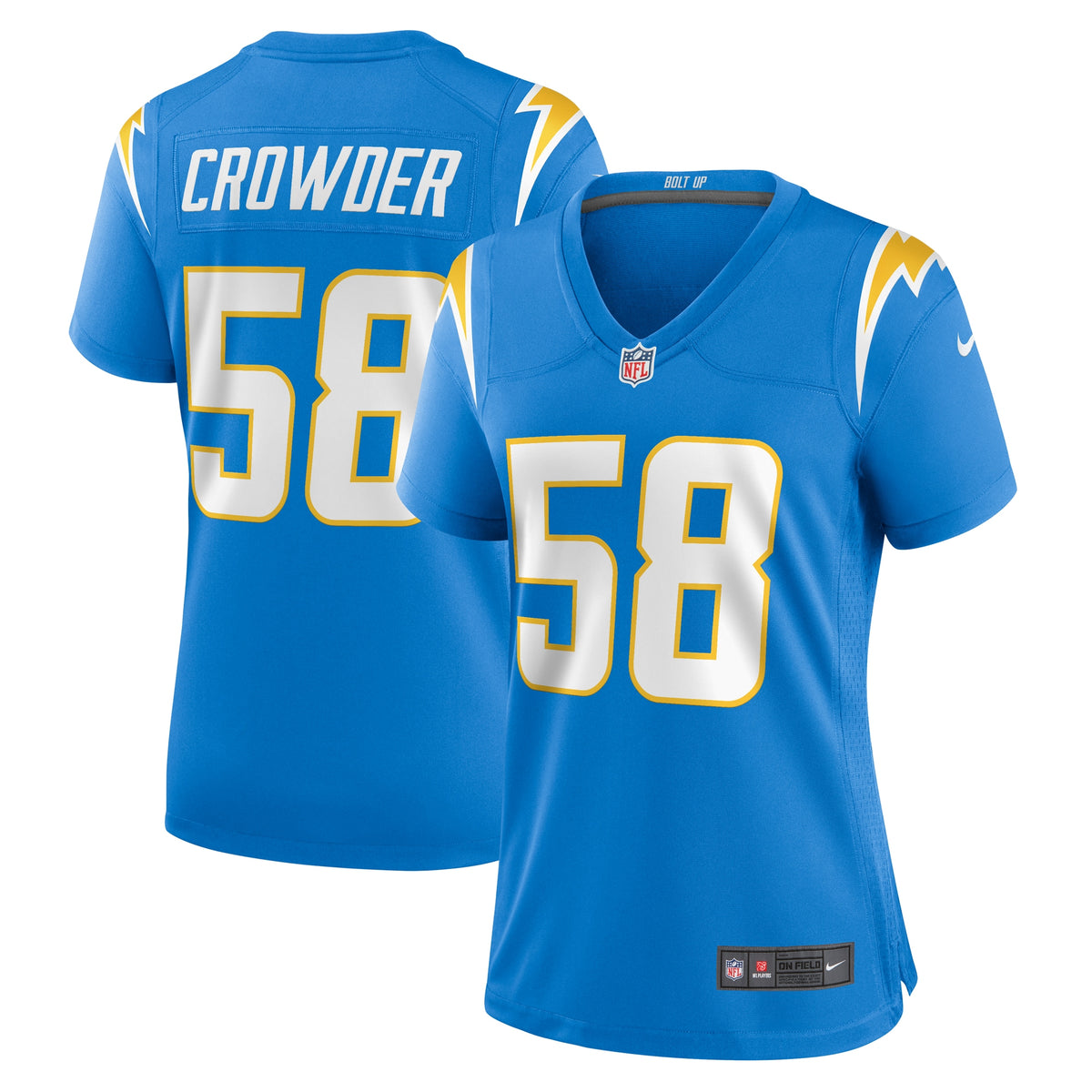 Tae Crowder Los Angeles Chargers Nike Women s Team Game Jersey   Powder Blue