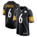 Men s Nike Jaquarii Roberson Black Pittsburgh Steelers Game Player Jersey