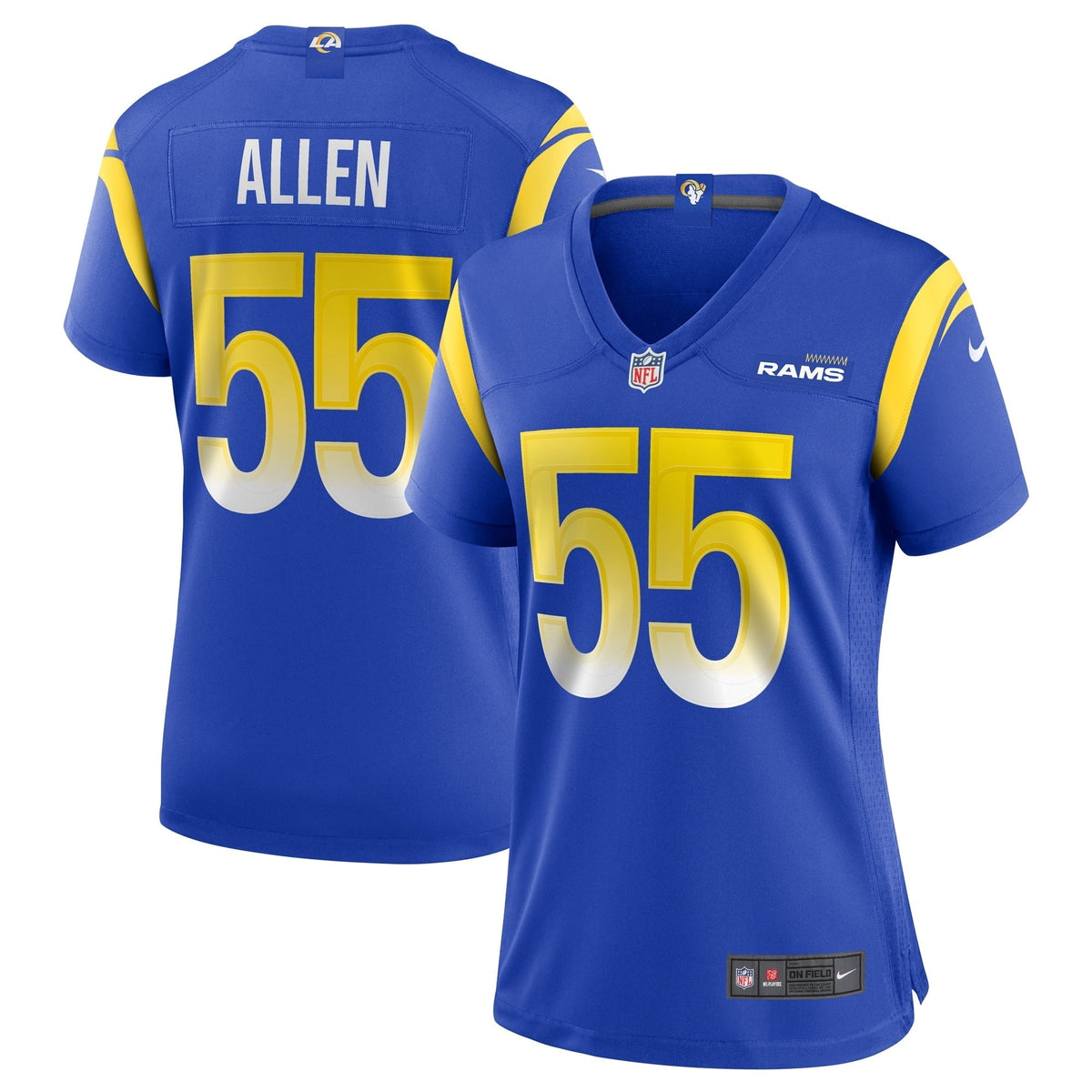Women s Nike Brian Allen Royal Los Angeles Rams Game Jersey