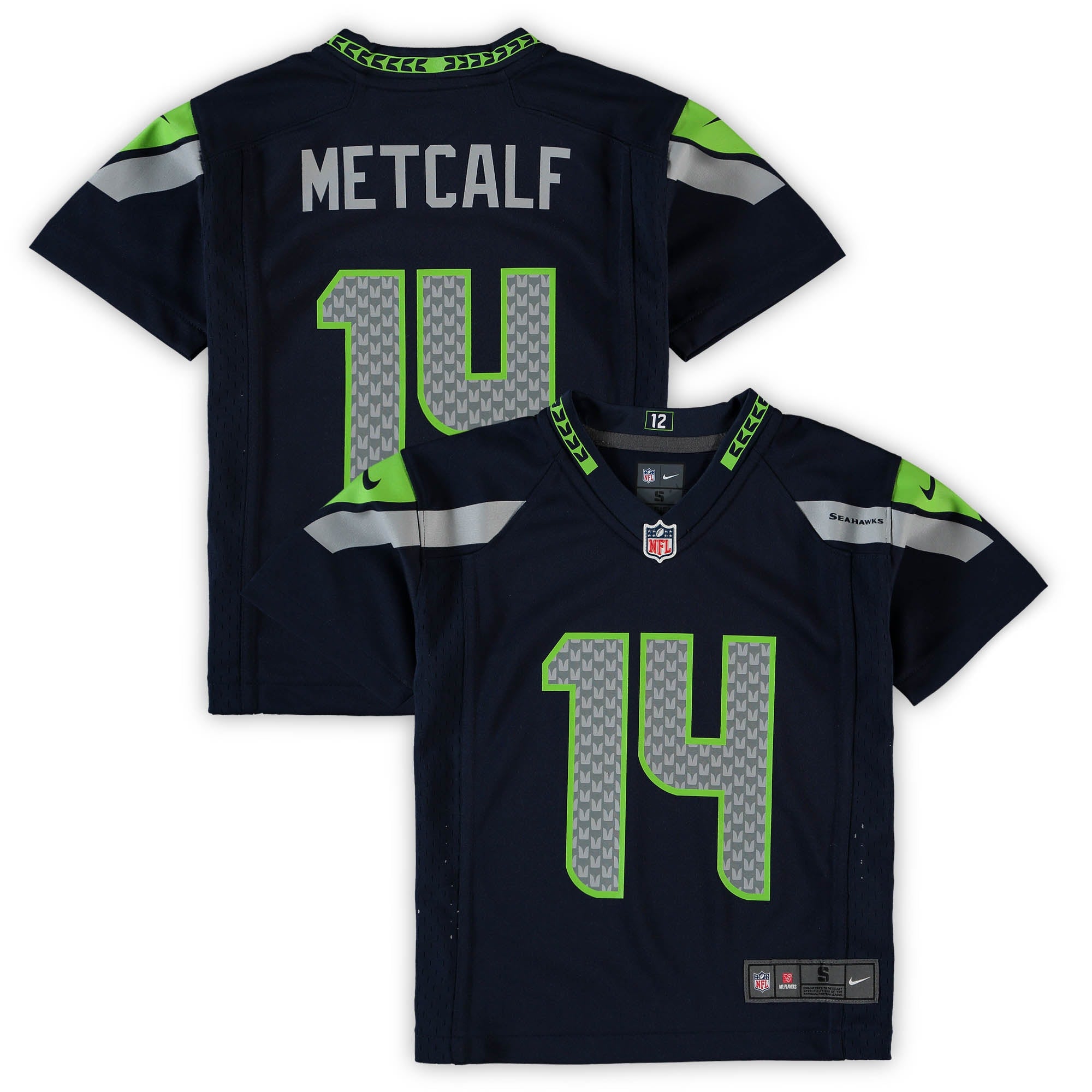 DK Metcalf Seattle Seahawks Nike Preschool Game Jersey Navy