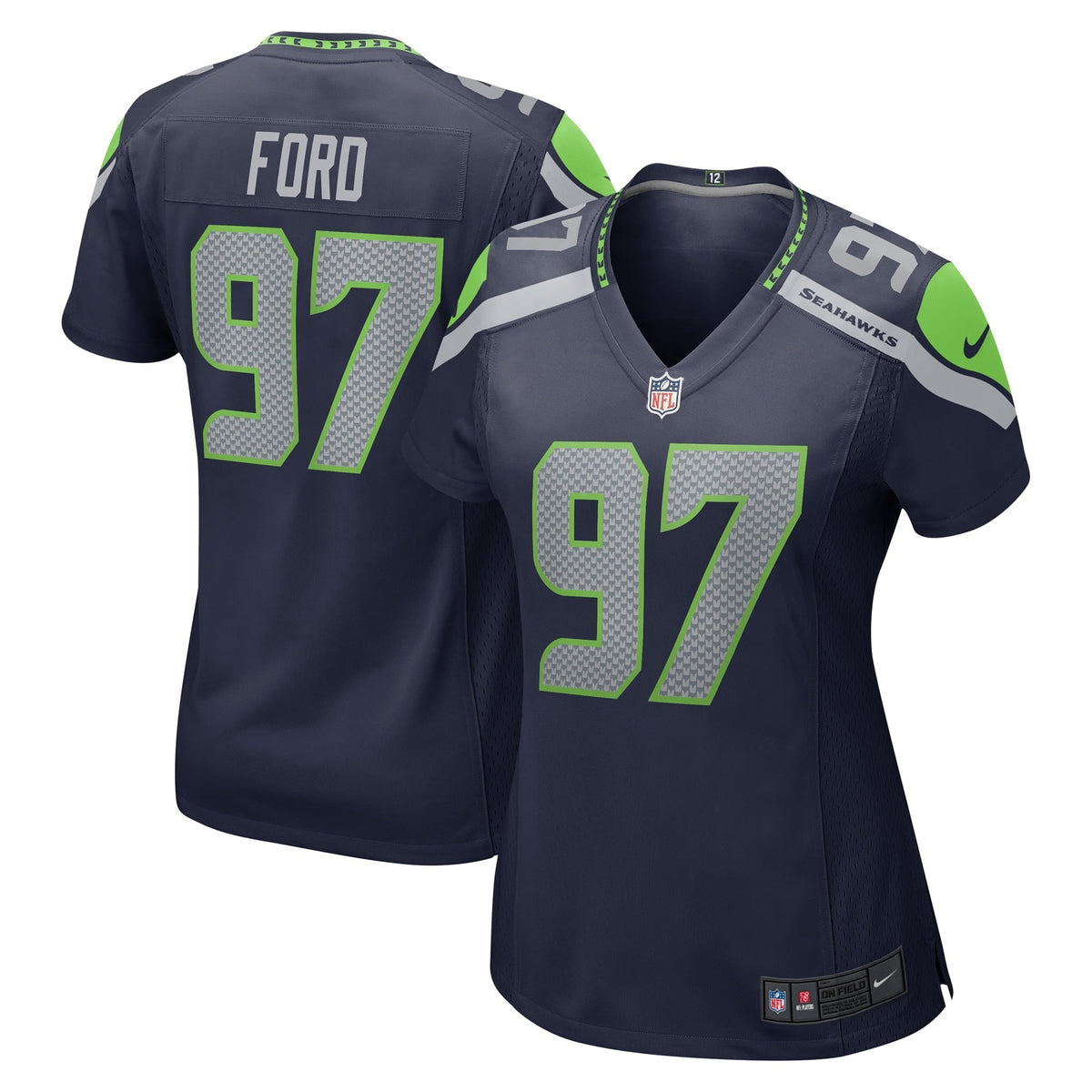 Women s Nike Poona Ford College Navy Seattle Seahawks Game Jersey