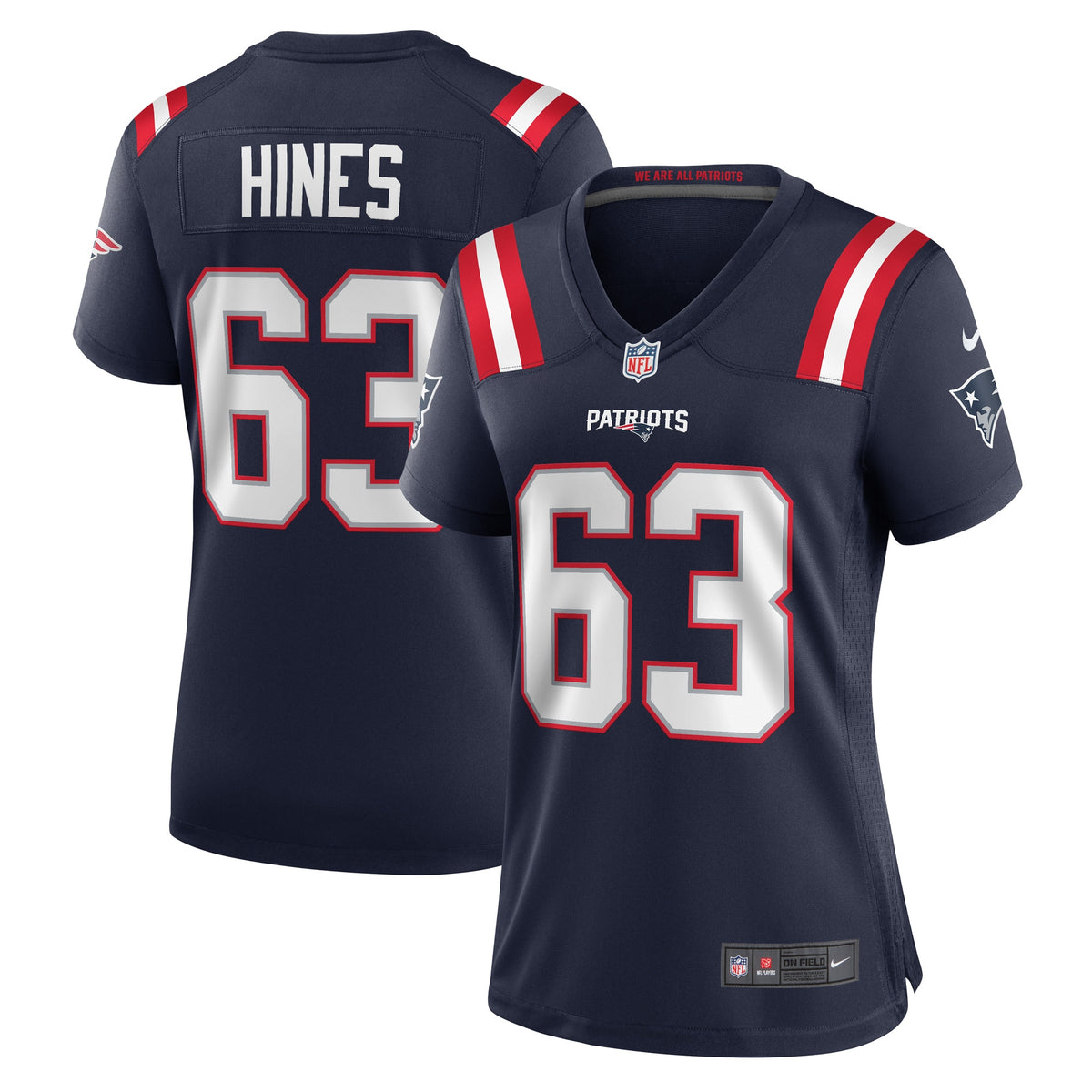 Chasen Hines New England Patriots Nike Women s Game Player Jersey   Navy