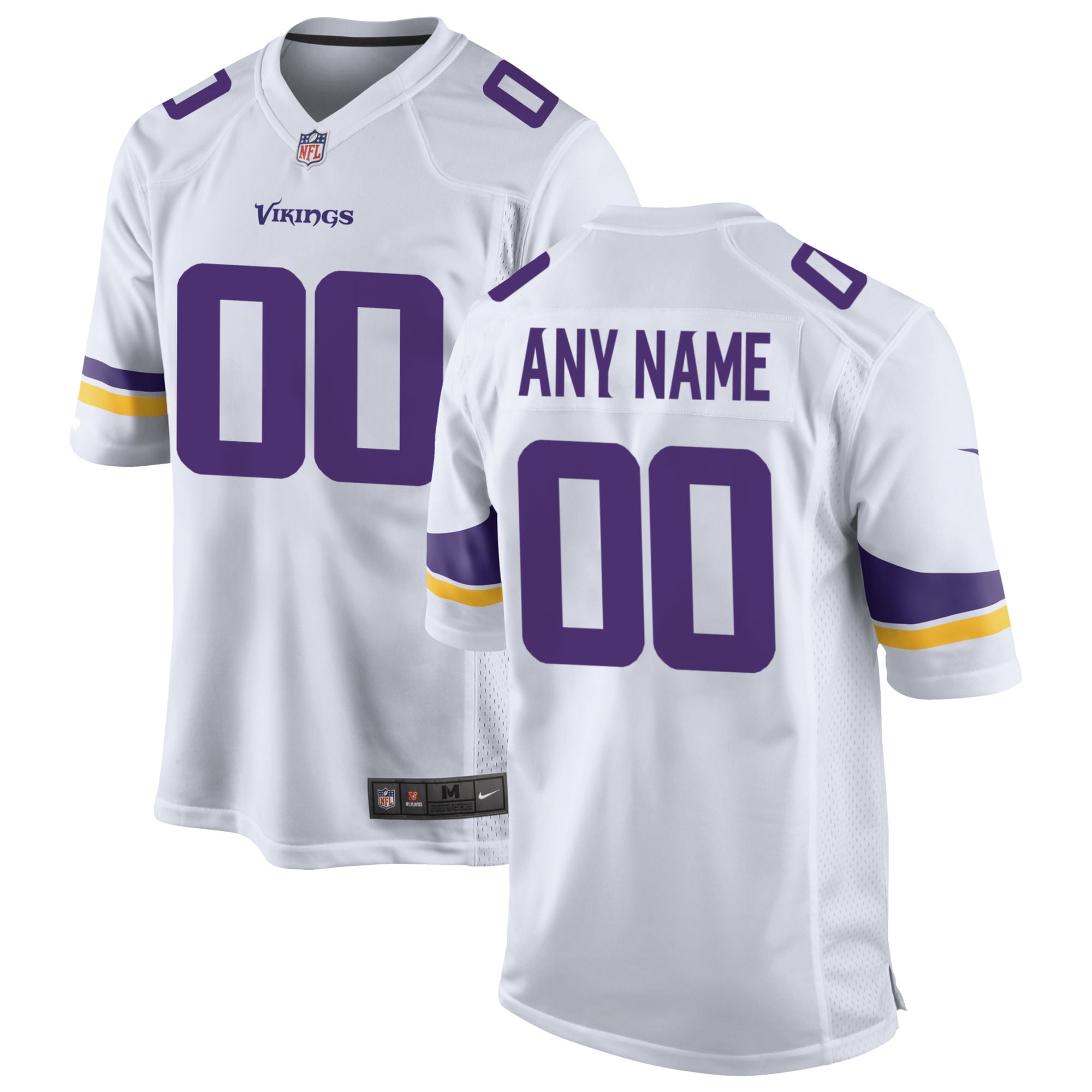 Minnesota Vikings Nike Custom Game Jersey   White