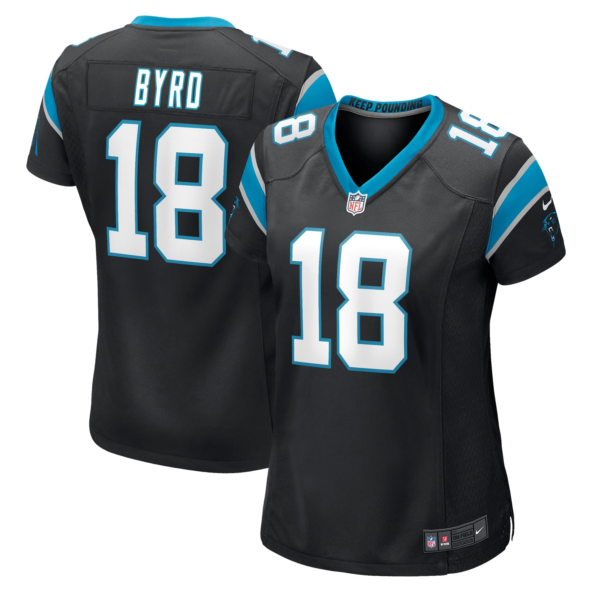 Damiere Byrd Carolina Panthers Nike Women s Game Player Jersey   Black