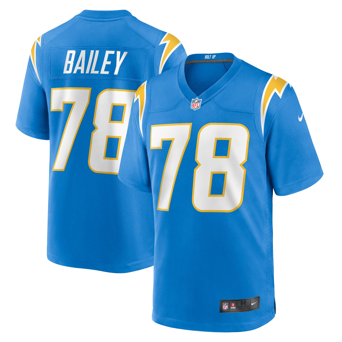 Zack Bailey Los Angeles Chargers Nike Player Game Jersey   Powder Blue