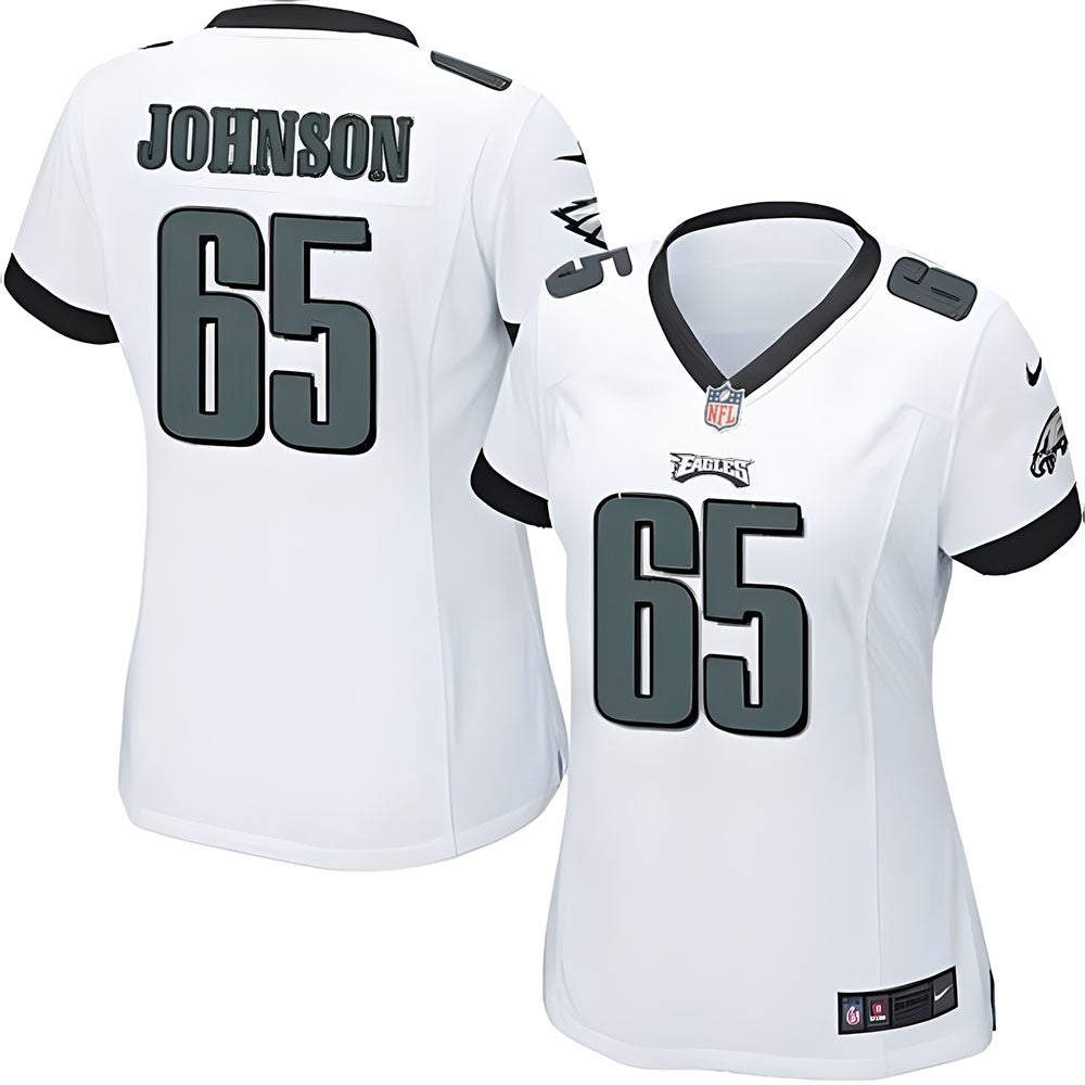 Women s Philadelphia Eagles Lane Johnson Game Jersey   White
