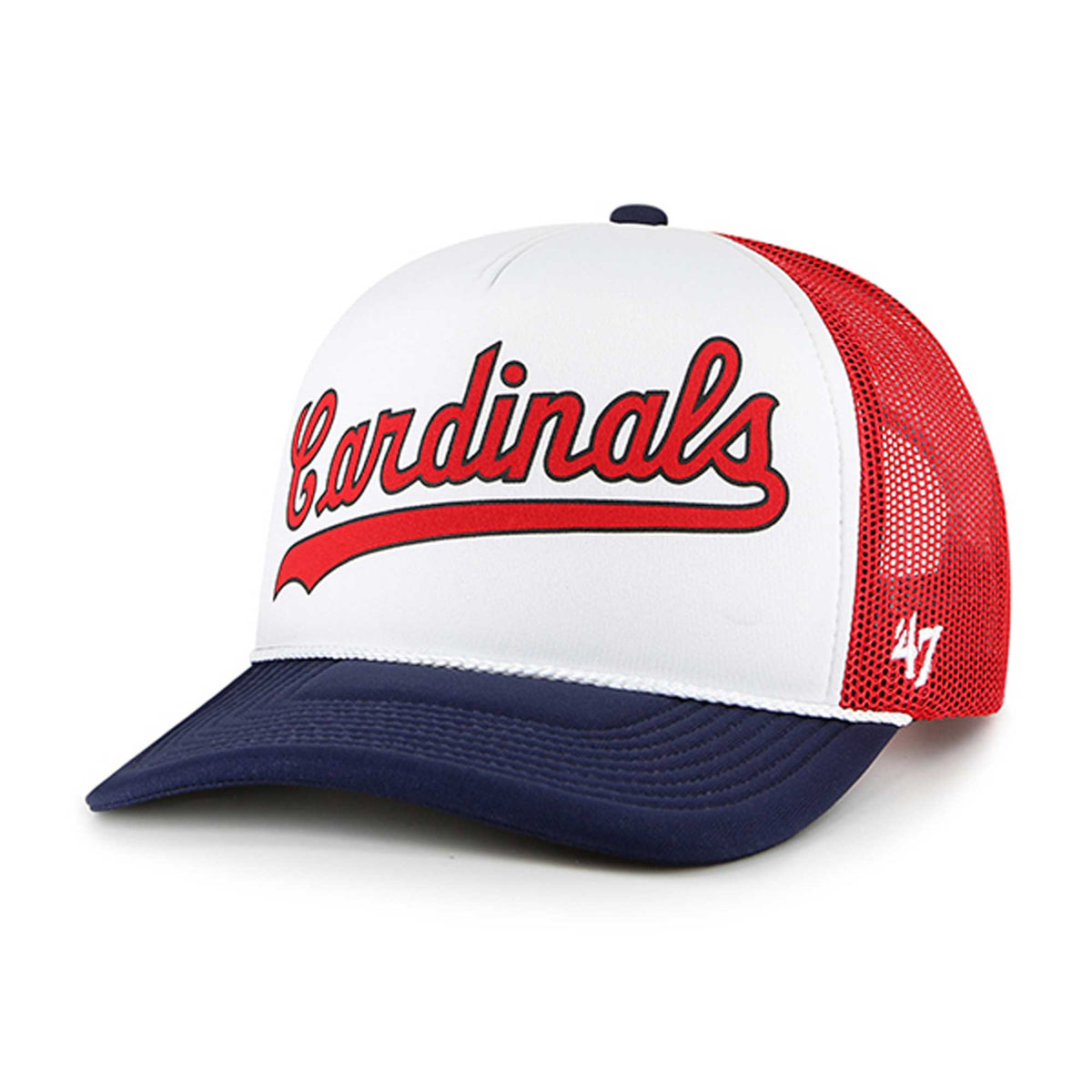 St. Louis Cardinals '47 Foam Front Script Trucker Snapback Hat - White