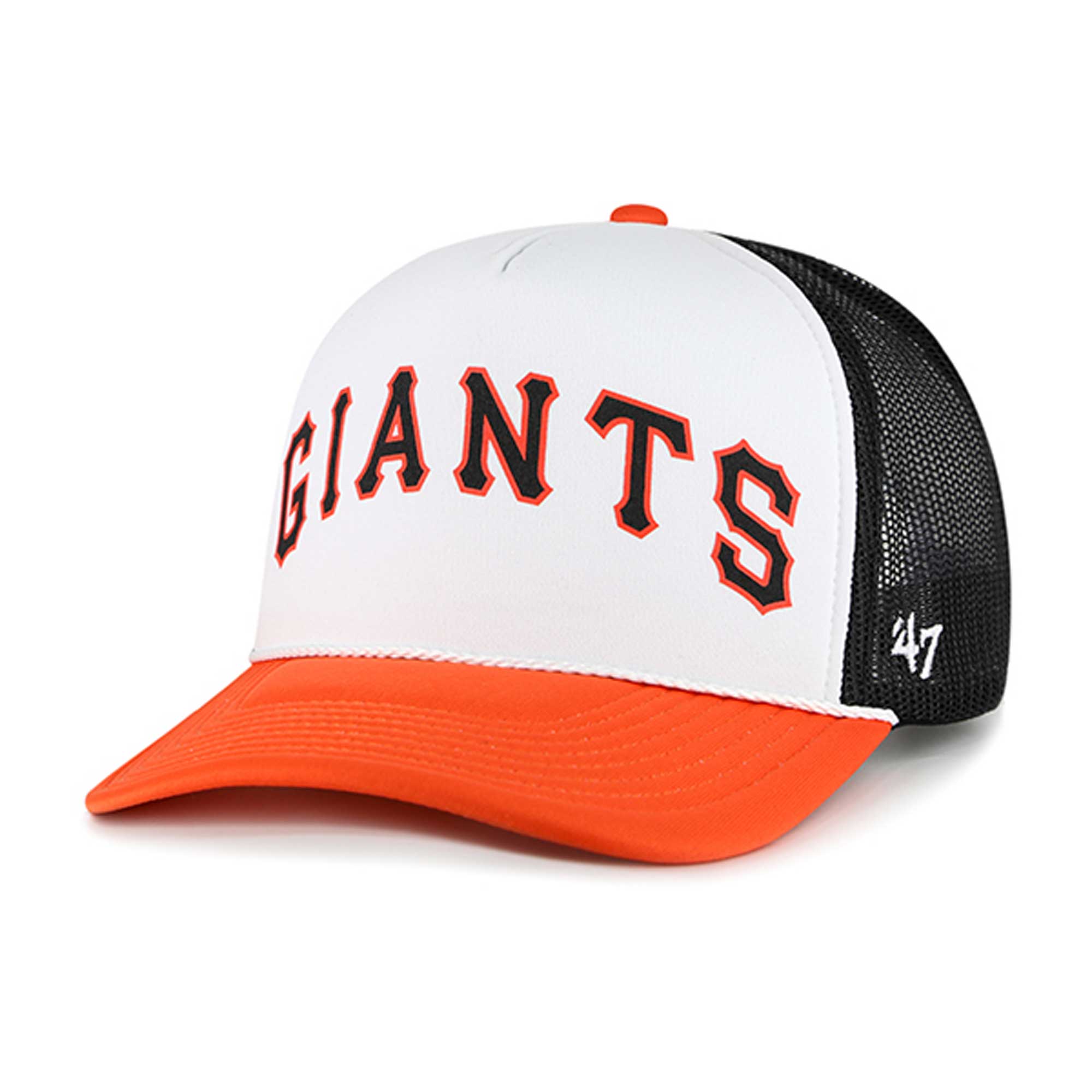 San Francisco Giants '47 Foam Front Script Trucker Snapback Hat - White