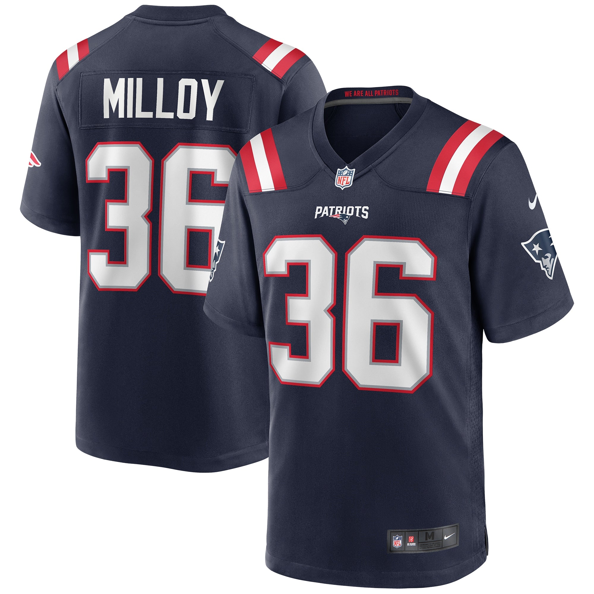 Lawyer Milloy New England Patriots Nike Game Retired Player Jersey   Navy