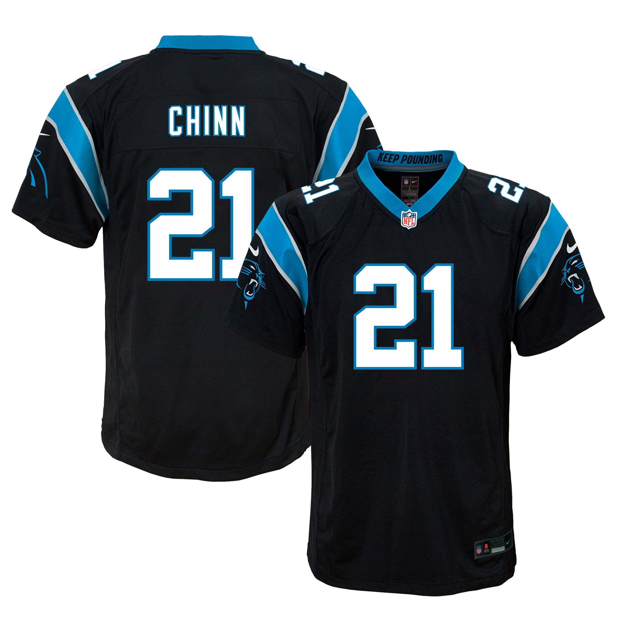 Jeremy Chinn Carolina Panthers Nike Youth Game Jersey   Black