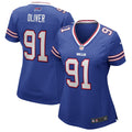 Women s Nike Ed Oliver Royal Buffalo Bills Game Jersey