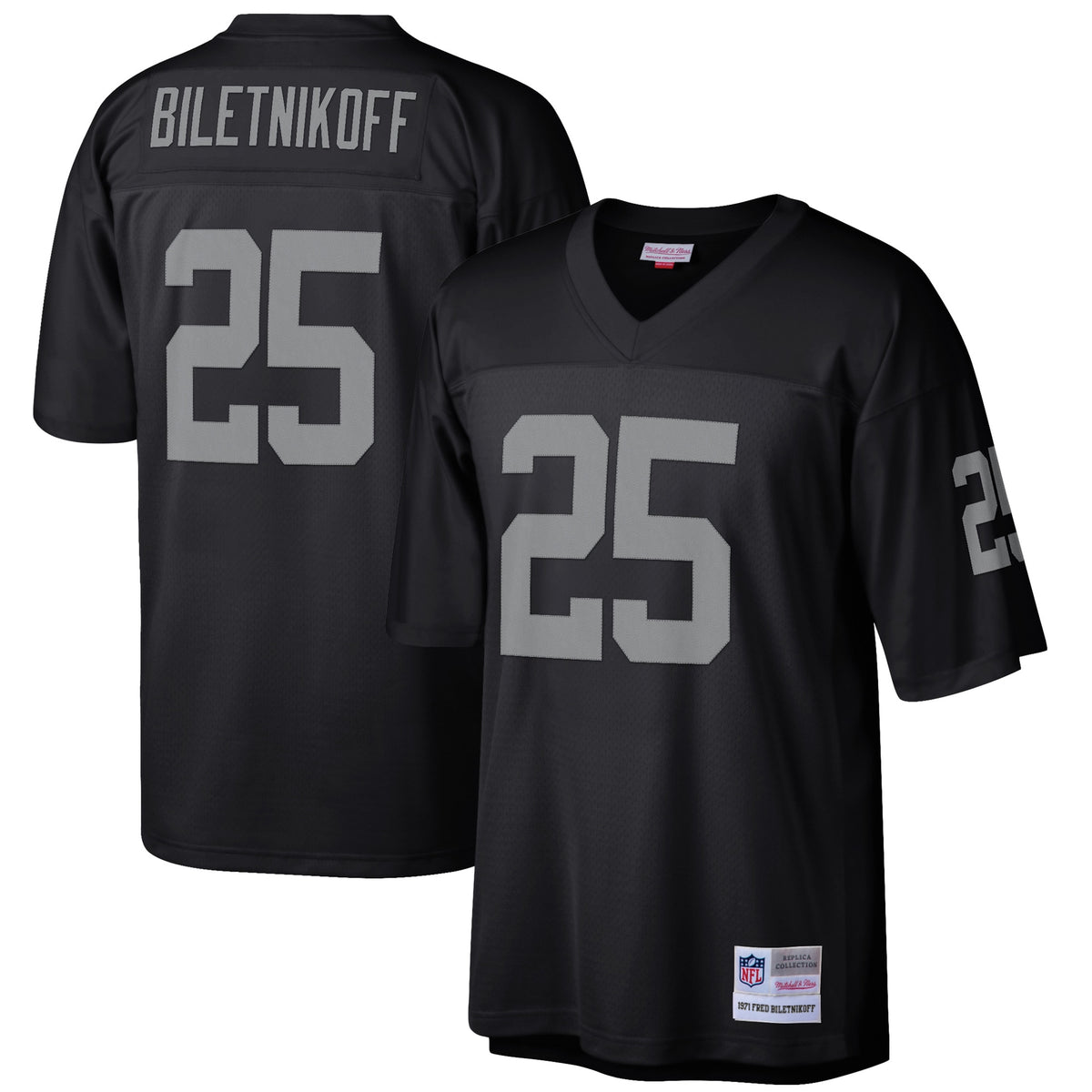 Fred Biletnikoff Las Vegas Raiders Mitchell   Ness Retired Player Legacy Replica Jersey   Black