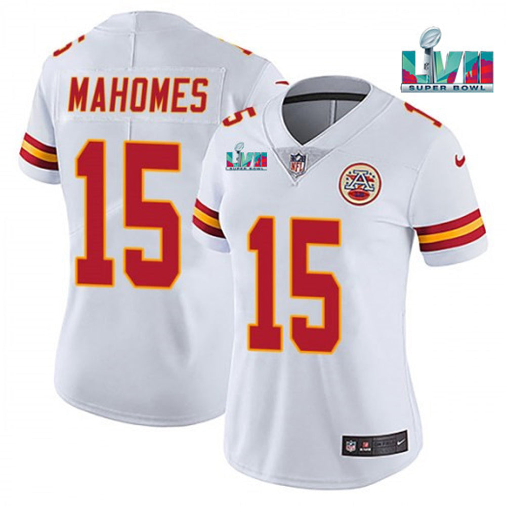 Women s Kansas City Chiefs Patrick Mahomes Super Bowl 57 Game Vapor Jersey White