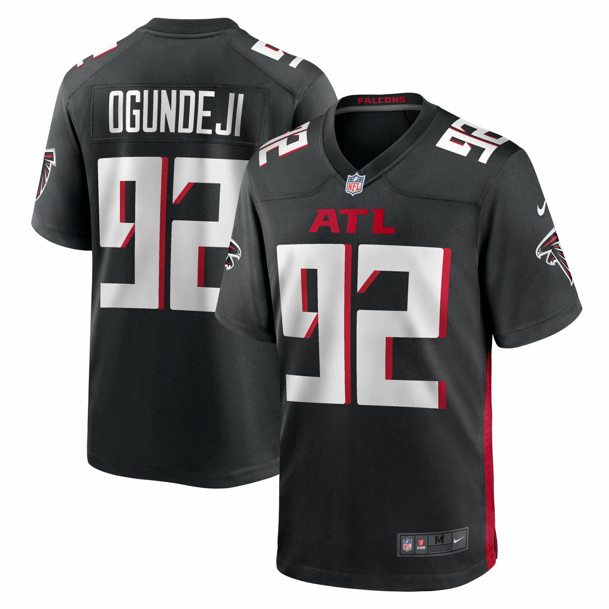 Men s Nike Adetokunbo Ogundeji Black Atlanta Falcons Game Jersey
