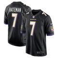 Youth Baltimore Ravens Rashod Bateman Game Jersey   Black