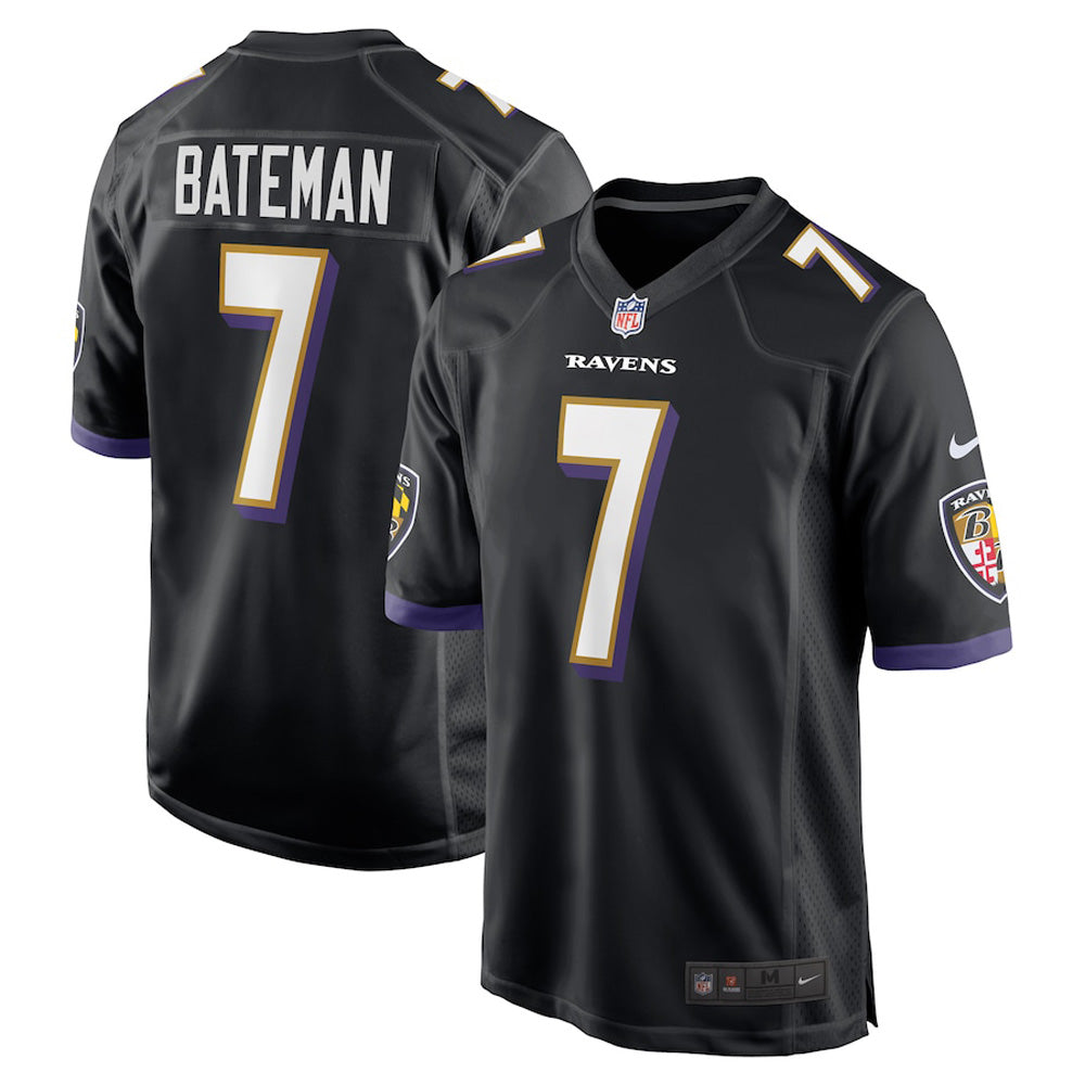 Youth Baltimore Ravens Rashod Bateman Game Jersey   Black