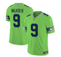 Men s Seattle Seahawks Kenneth Walker III 2023 F.U.S.E. Green Limited Stitched Jersey