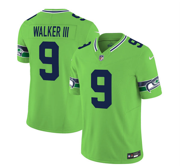 Men s Seattle Seahawks Kenneth Walker III 2023 F.U.S.E. Green Limited Stitched Jersey