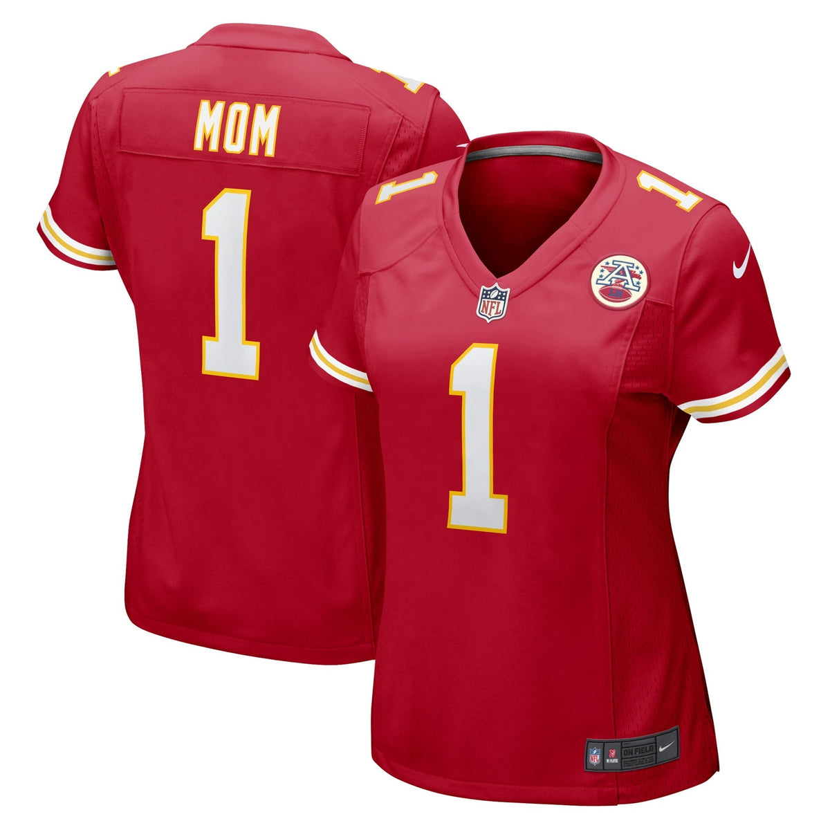 Women s Nike Number 1 Mom Red Kansas City Chiefs Game Jersey