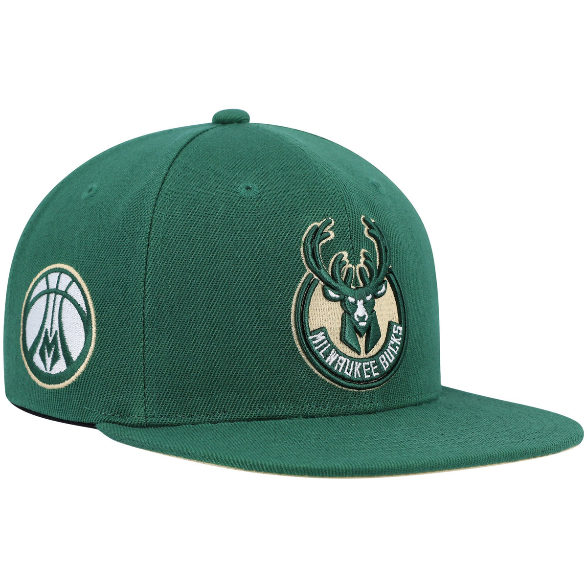Milwaukee Bucks Mitchell & Ness Core Side Snapback Hat - Hunter Green