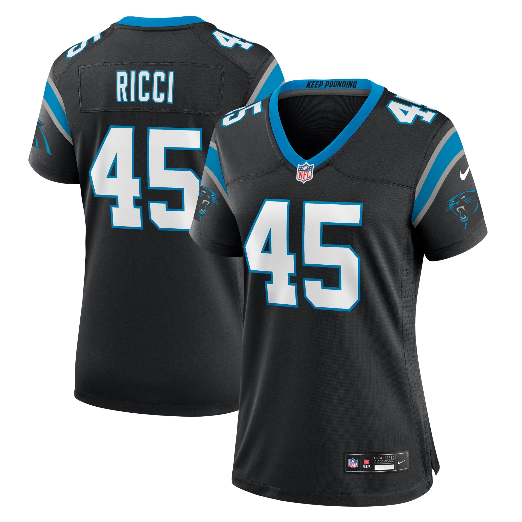 Giovanni Ricci Carolina Panthers Nike Women s Team Game Jersey   Black