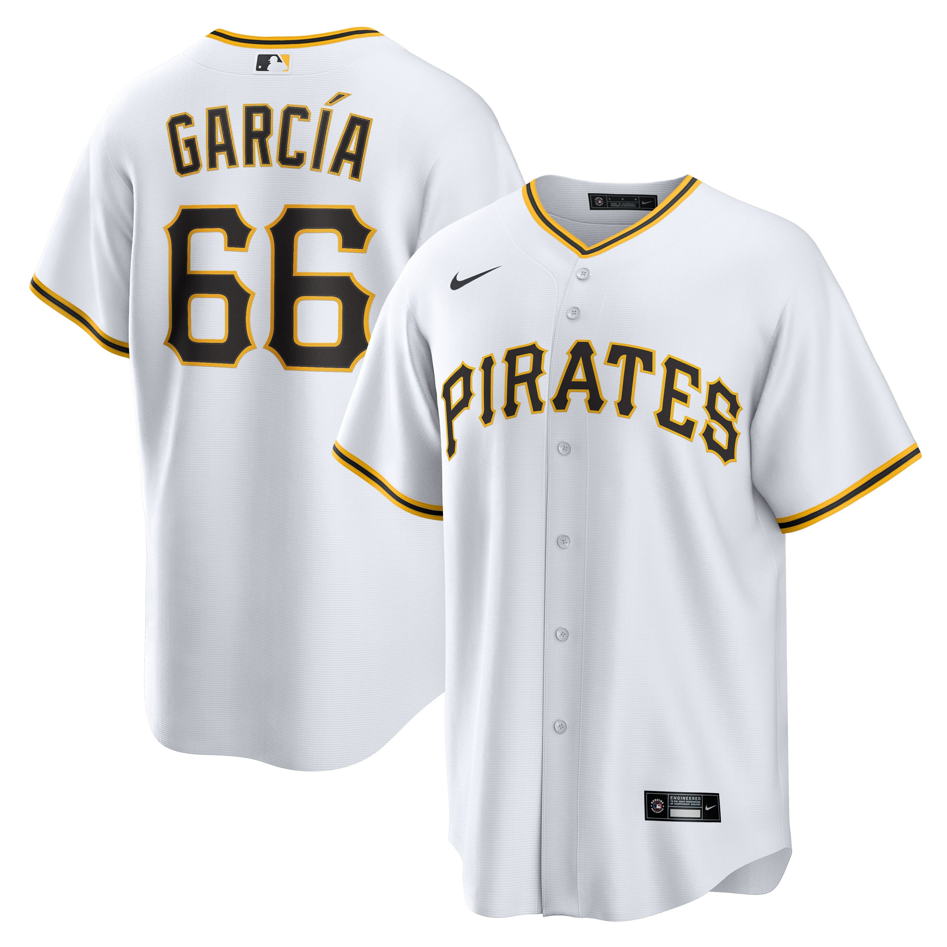 Jarlin Garcia Pittsburgh Pirates Nike Home Replica Player Jersey - White