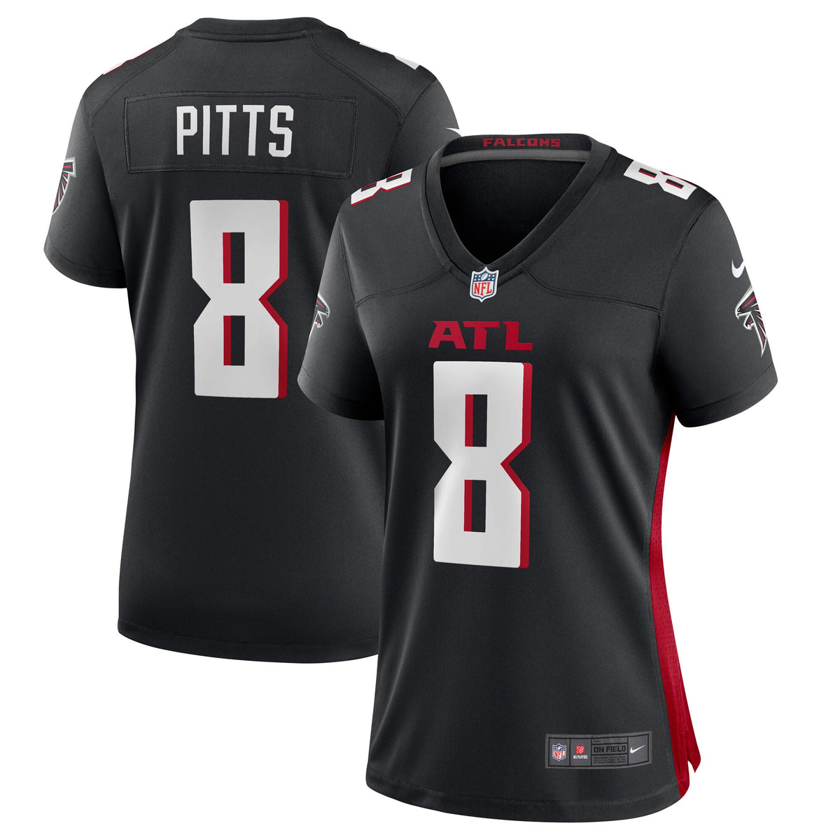 Kyle Pitts Atlanta Falcons Nike Women s 2021 NFL Draft First Round Pick Player Game Jersey   Black