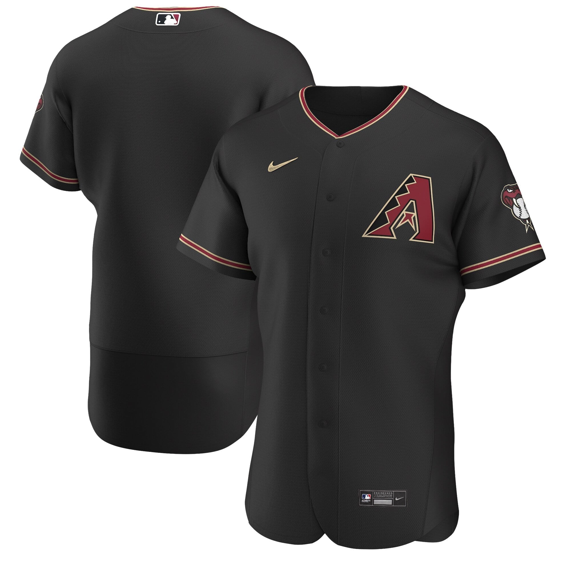Men's Nike Black Arizona Diamondbacks Alternate Authentic Team Jersey