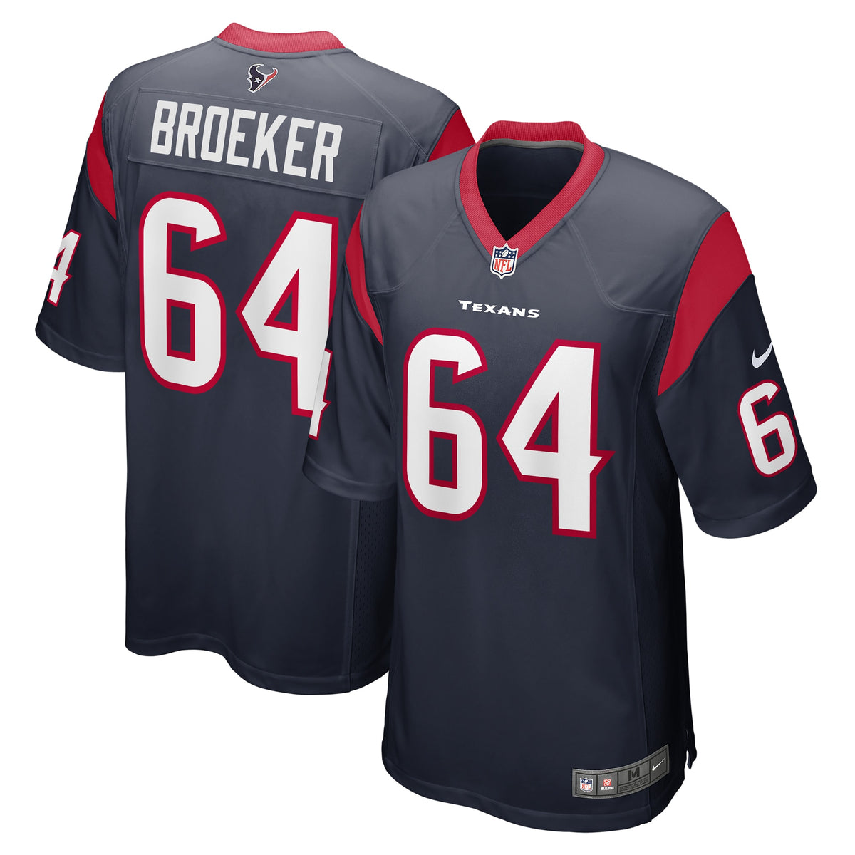 Nick Broeker Houston Texans Nike Team Game Jersey    Navy