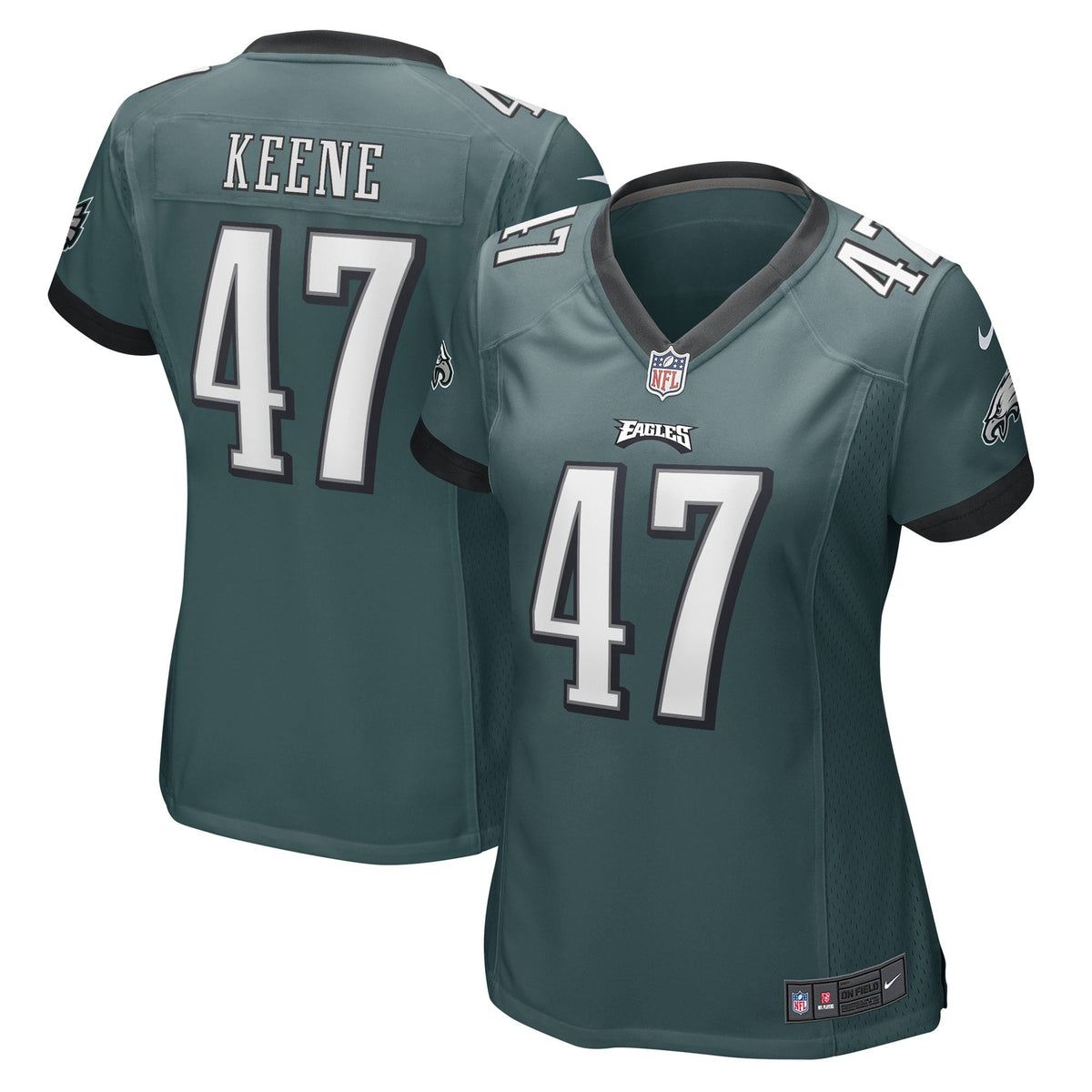 Women s Nike Dalton Keene Midnight Green Philadelphia Eagles Game Player Jersey